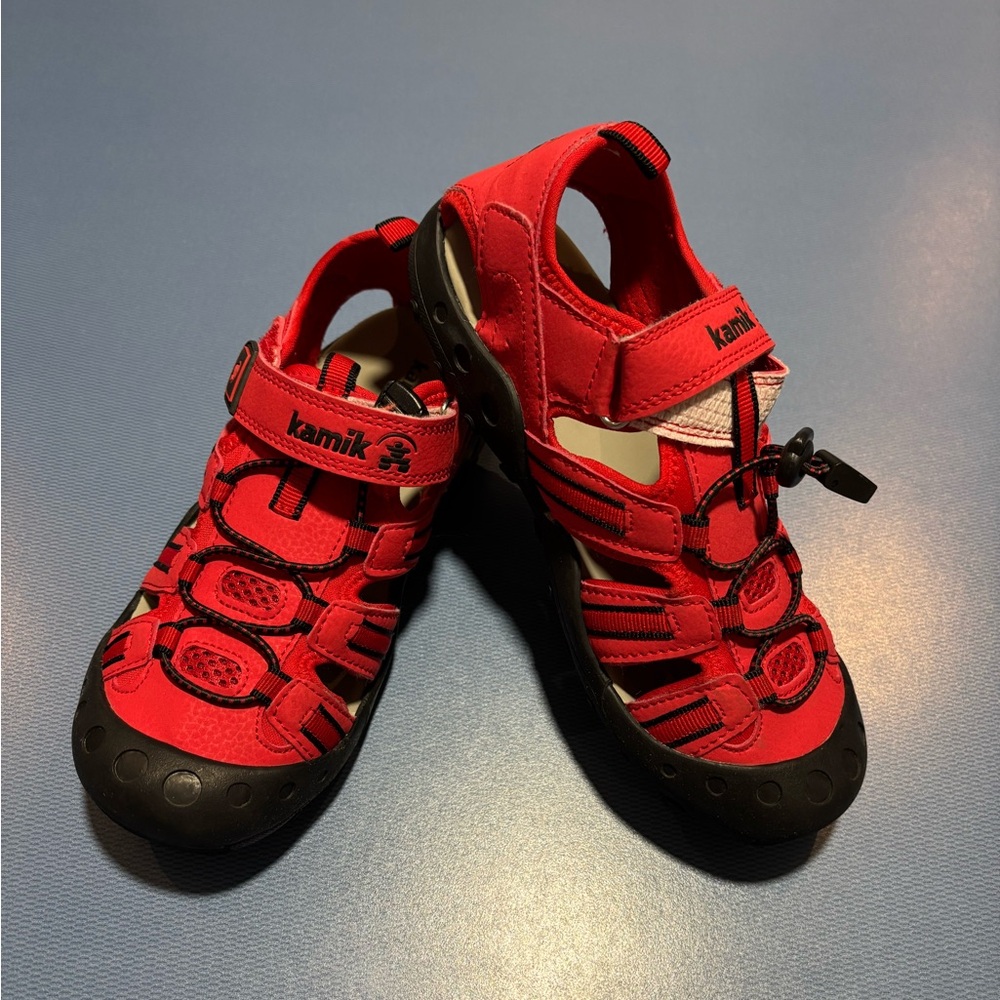 Kamik Kids Vibrant Red Adventure Sandals